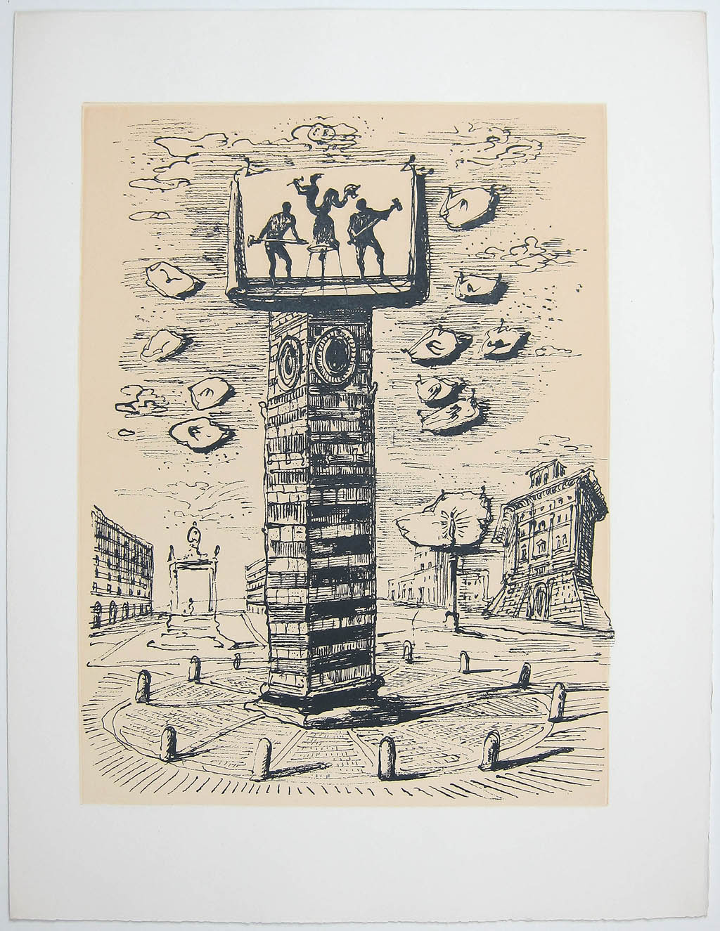 Eugene Berman - Viaggio in Italia - lithograph - 1951 portfolio of lithographs and text